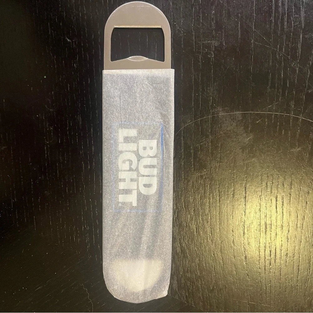 Bud Light Blue Bottle Opener double sided logo